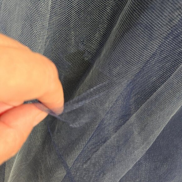 Vintage Tulle Tutu Skirt With Flower Size S Blue Midi Carrie SJP Gothic Fairy - Picture 8 of 11